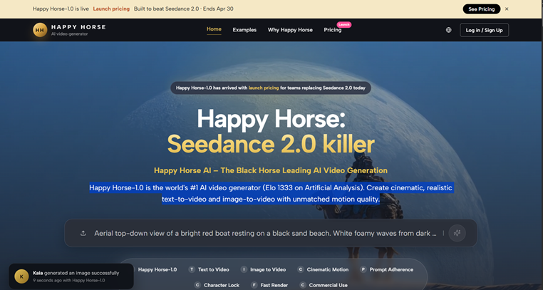 Happy Horse 1.0：Seedance 2.0 killer