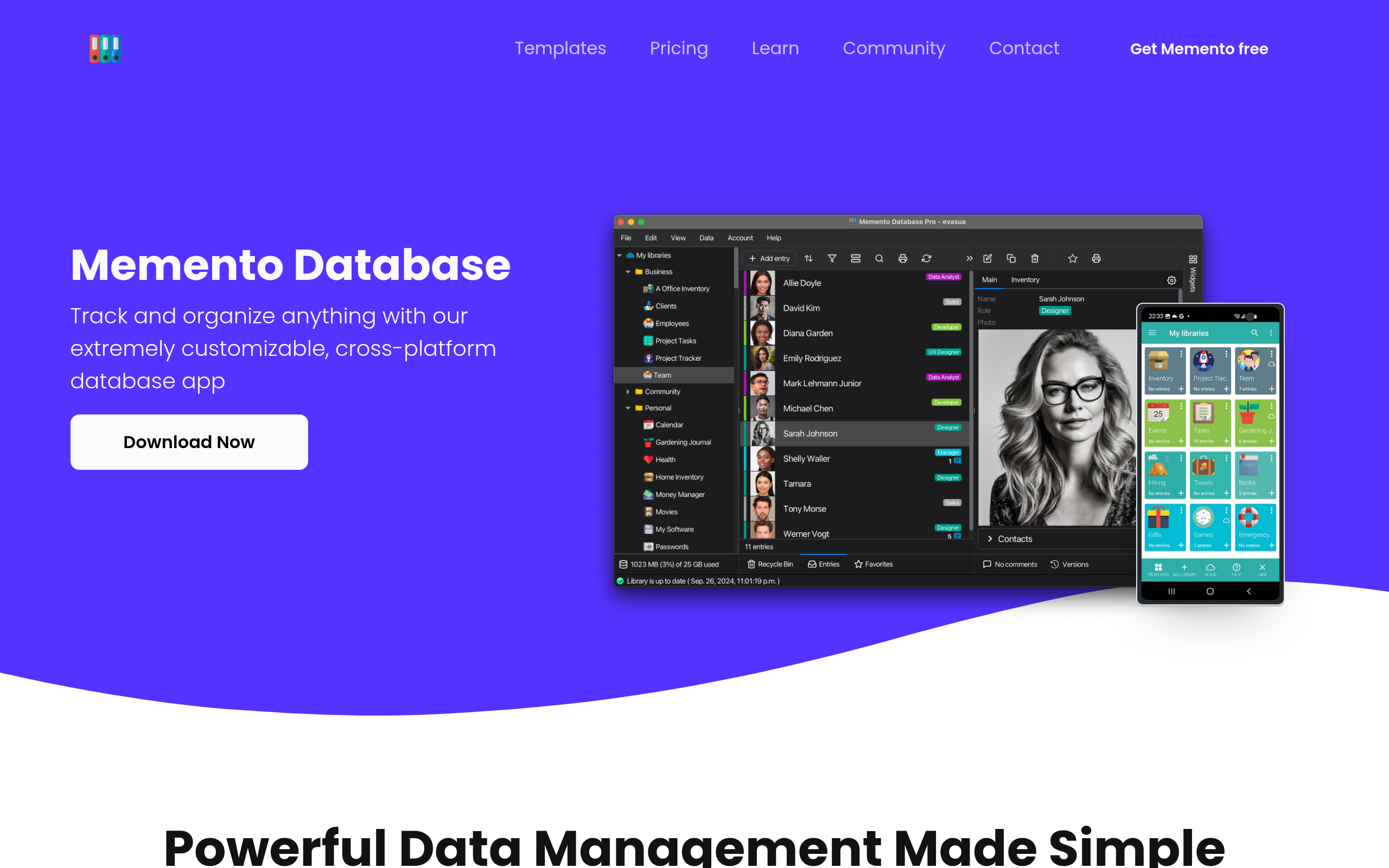 Memento Database
